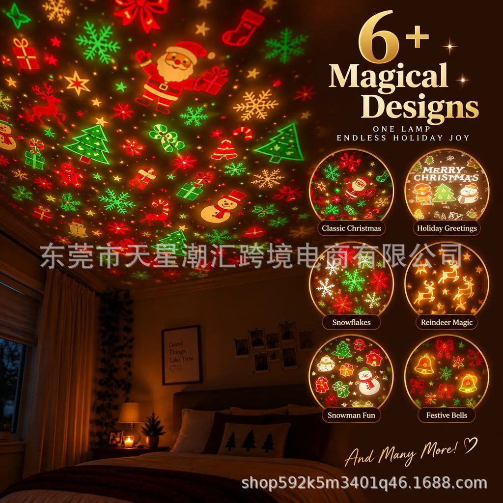 Cross-border Christmas tree projection light, creative Christmas tree USB projector.