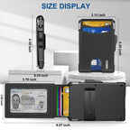 Bi-fold carbon fiber flip wallet, RFID anti-theft, stylish, large-capacity card holder with wallet and card compartment.