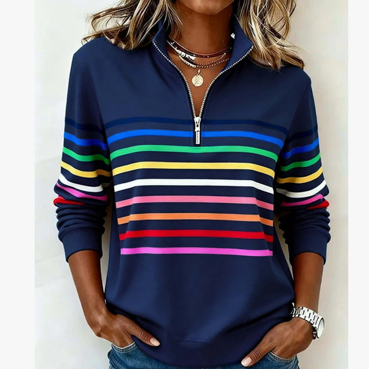 2026 Autumn/Winter Half-Zip Hoodie Women's Top