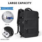 Large capacity travel bag double zipper leisure backpack