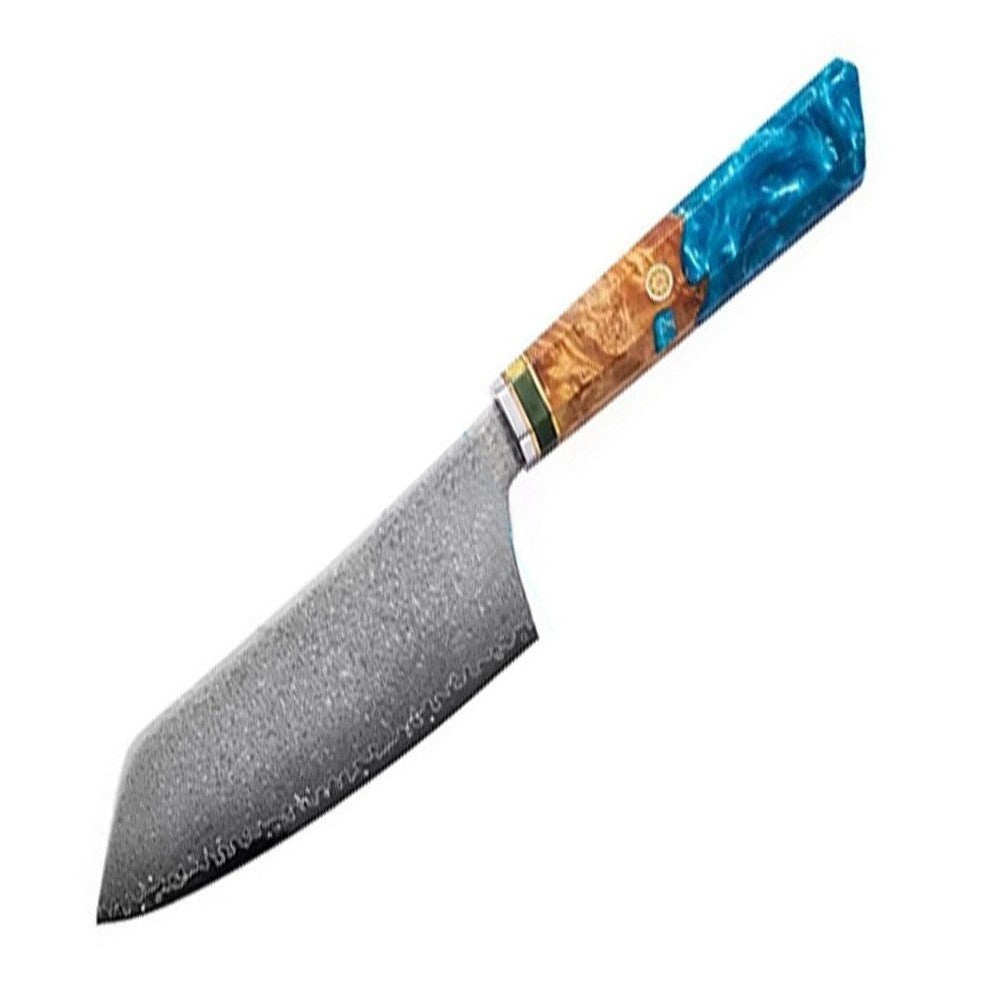 Octagonal resin handle Damascus steel chef's knife set, culinary knife combination set, Japanese chef's knife, slicing knife