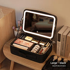 Travel Makeup Bag with LED Mirror
