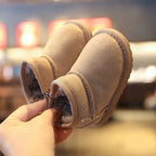 Baby snow boots, winter fleece-lined warm toddler shoes, children's winter shoes, girls' soft-soled walking shoes, boys' cotton shoes
