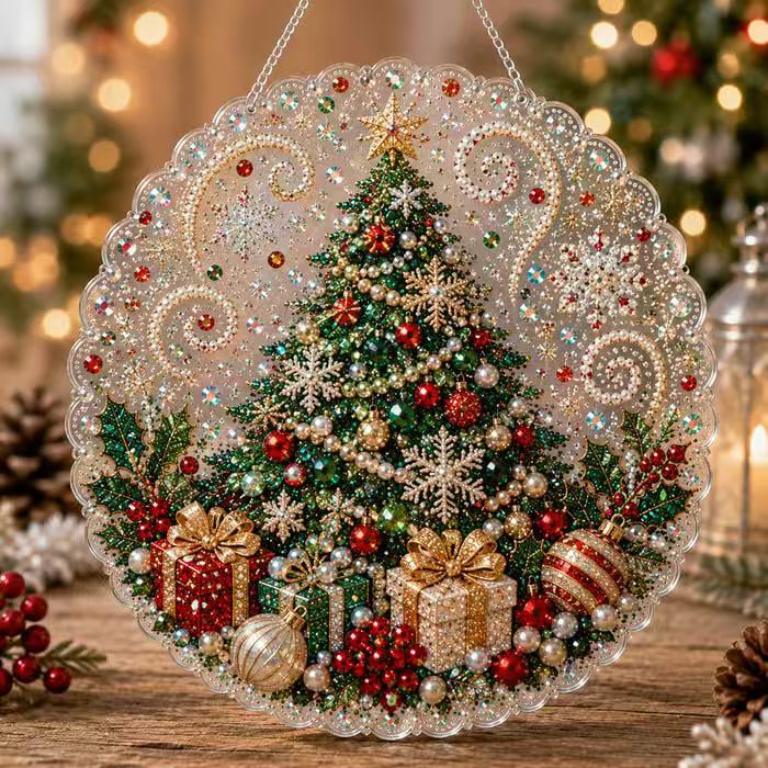 New 5D diamond painting pendant, Christmas holiday ornament, diamond painting pendant