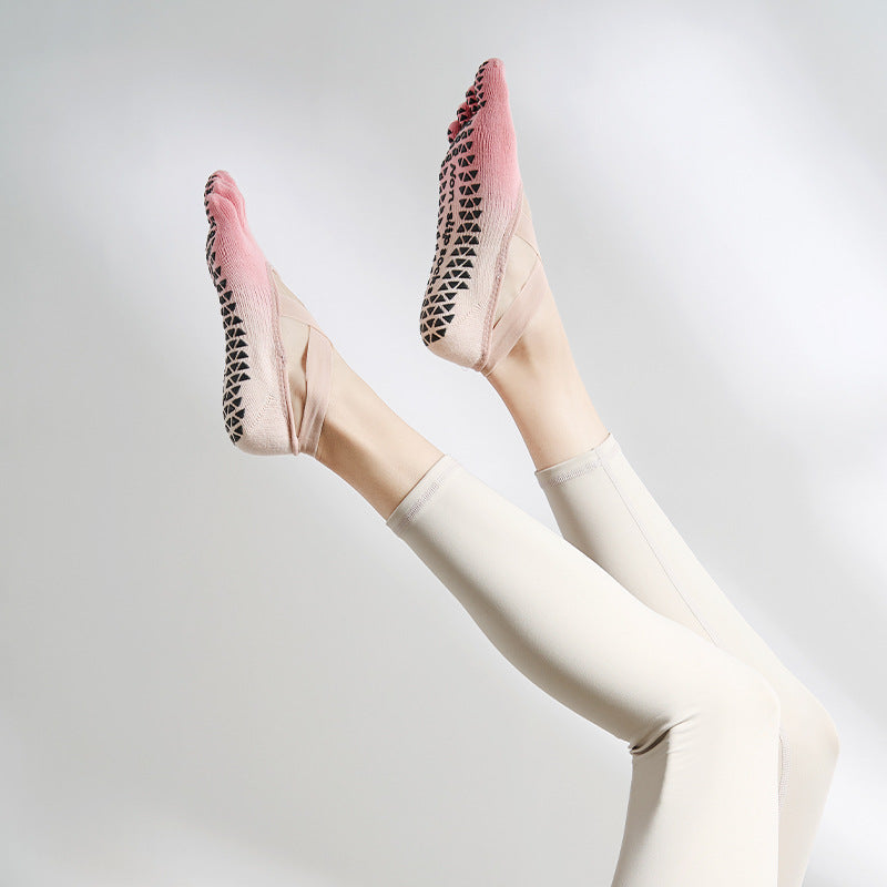 Gradient strap yoga non-slip socks