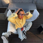 2026 Round Neck Knit Sweater: Loose-fitting, Lantern Sleeve, Long-sleeved, Relaxed Autumn/Winter Casual Pullover Knitwear
