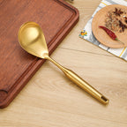 304 Stainless Steel Spatula, Ladle, Kitchen Utensils, Stainless Steel Pot Spatula, Hot Pot Strainer, Kitchen Special, Gold Gift Set
