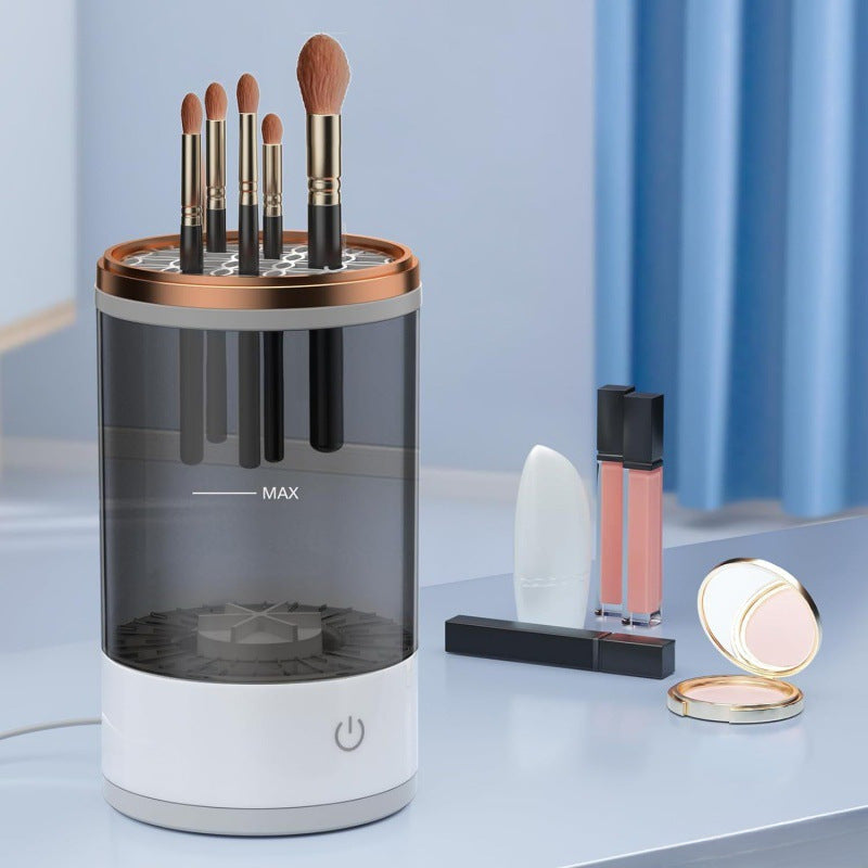 Automatic makeup brush cleaner