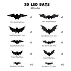 Cross-border 3D Halloween LED Night Light Bat Spider Festival Party Garage Decoration