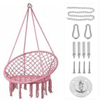 Nordic style tassel hanging chair hand-woven hanging basket cotton rope swing