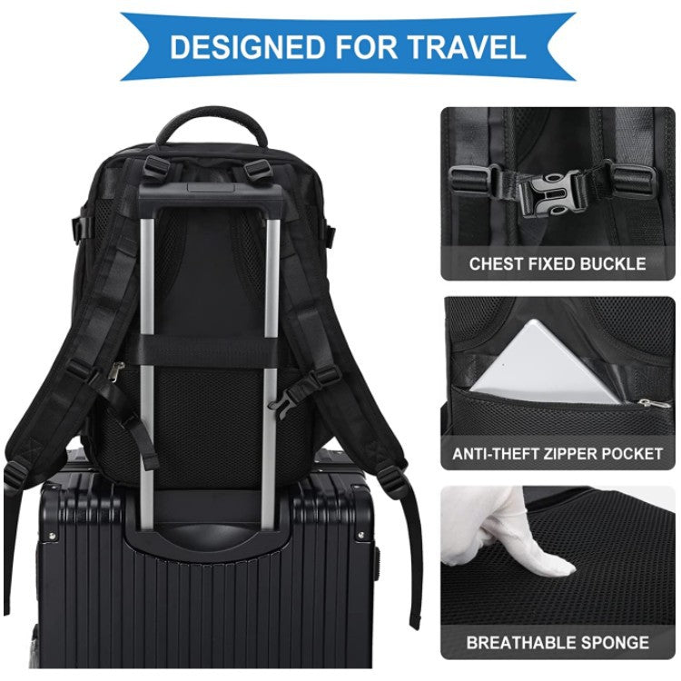 Large capacity travel bag double zipper leisure backpack