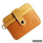 Small round elephant leather driver's license card holder, thin men's wallet/coin purse/short card holder, export style.
