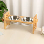 Stainless steel dining rack for pets