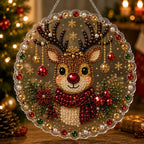 New 5D diamond painting pendant, Christmas holiday ornament, diamond painting pendant