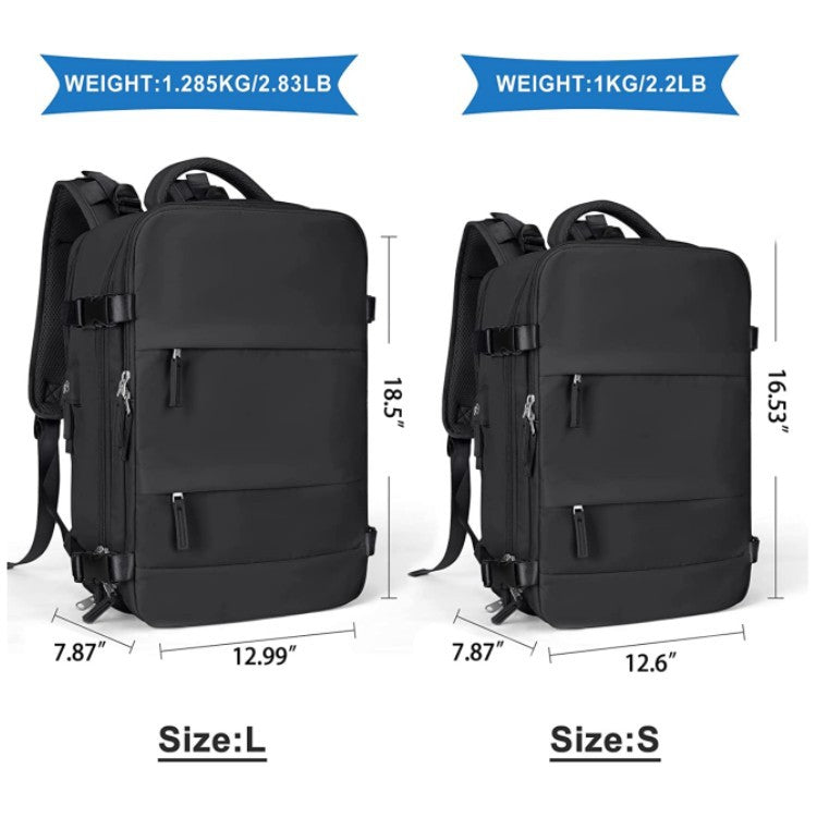 Large capacity travel bag double zipper leisure backpack