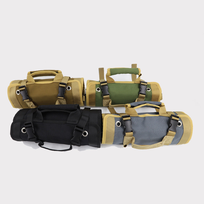 Roll-type hardware tool bag, garden-type electrician and woodworking storage bag, multi-functional car hanging storage bag in stock