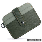Small round elephant leather driver's license card holder, thin men's wallet/coin purse/short card holder, export style.