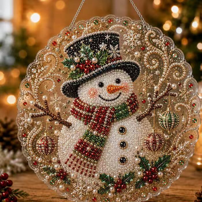 New 5D diamond painting pendant, Christmas holiday ornament, diamond painting pendant