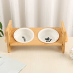 Stainless steel dining rack for pets