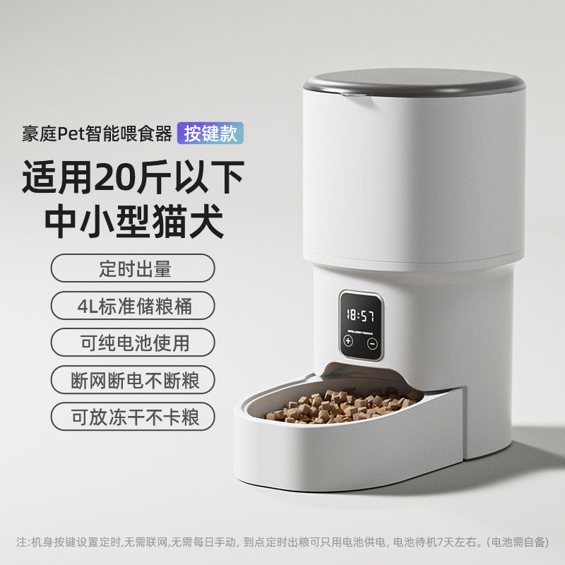 Automatic pet feeder for  pets.