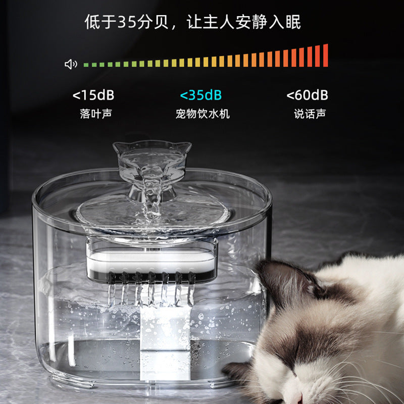 Automatic circulating water fountain for Pets, temperature-controlled