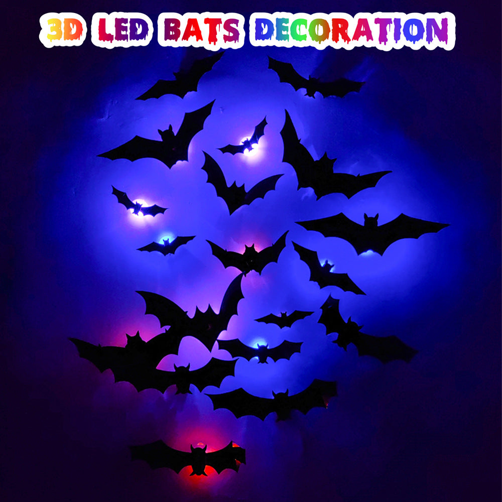 Cross-border 3D Halloween LED Night Light Bat Spider Festival Party Garage Decoration