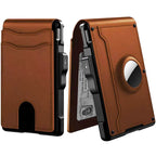 Bi-fold carbon fiber flip wallet, RFID anti-theft, stylish, large-capacity card holder with wallet and card compartment.