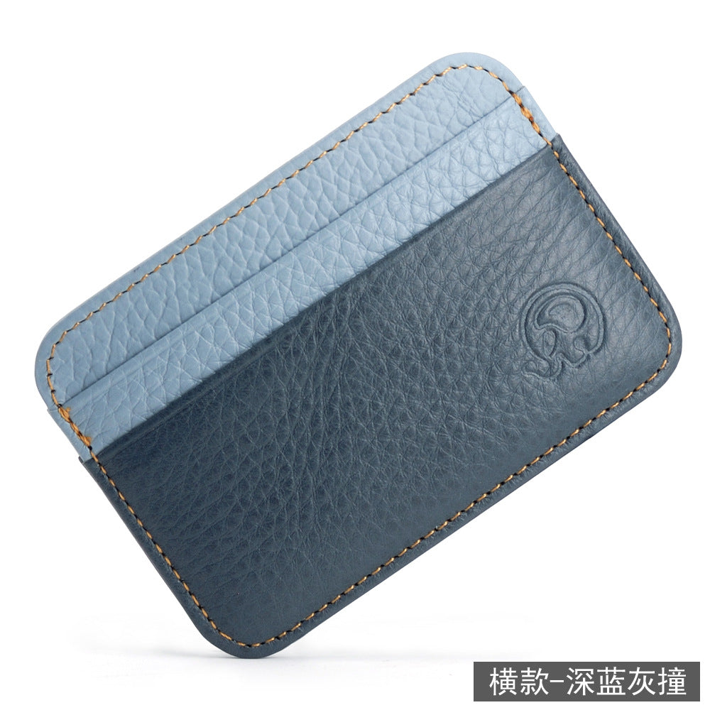 Small round elephant business card holder, card holder, foreign trade bank card holder, top-grain cowhide leather bag, 5-card holder, exquisitely supplied.