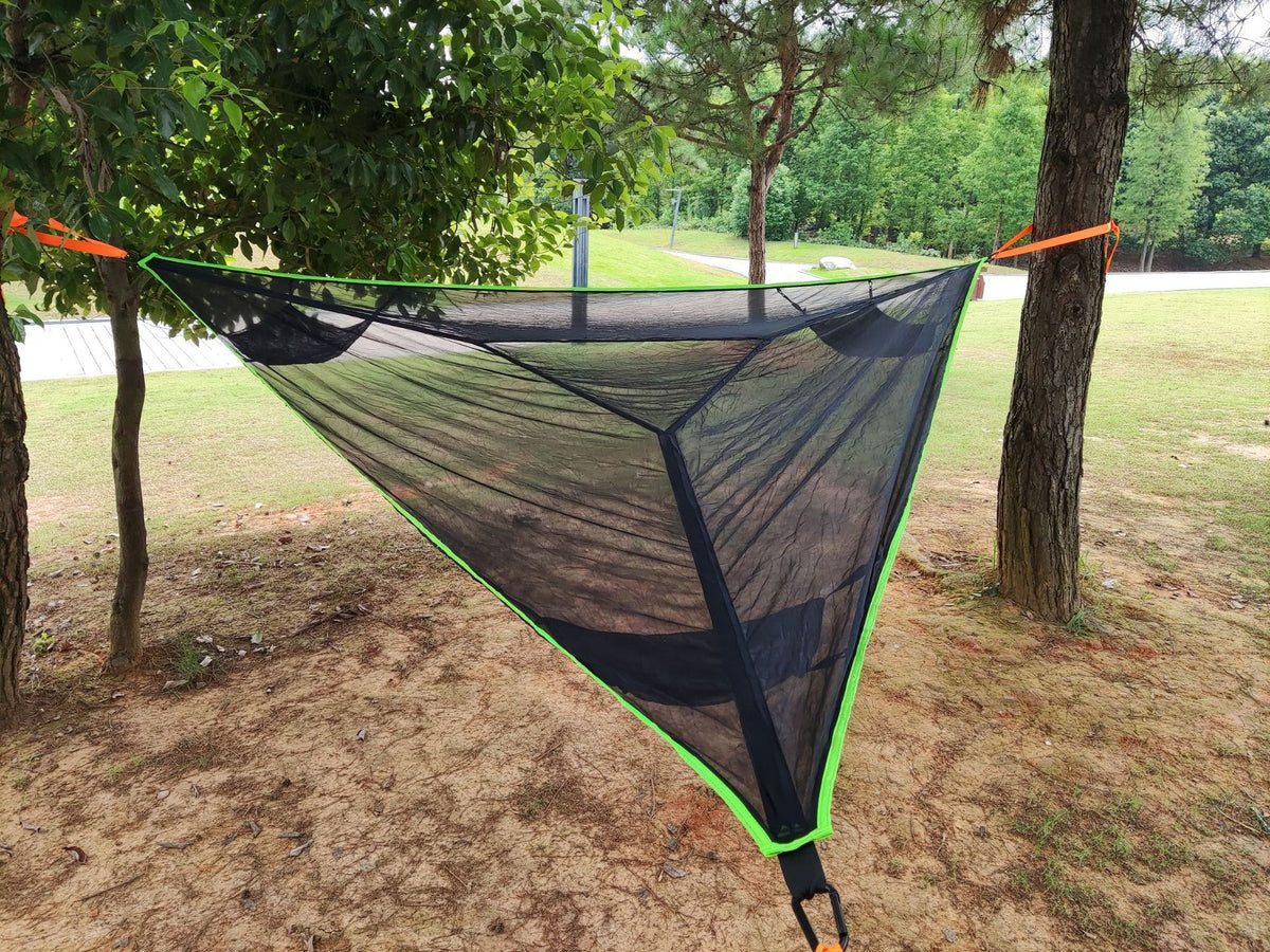 Air Multiplayer Triangular Hammock Portable Mesh, Mesh Hammock Aerial Tree Tent Leisure Mesh Bed