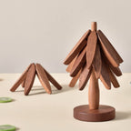 A tree wood insulation coaster