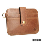 Small round elephant leather driver's license card holder, thin men's wallet/coin purse/short card holder, export style.