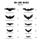 Cross-border 3D Halloween LED Night Light Bat Spider Festival Party Garage Decoration