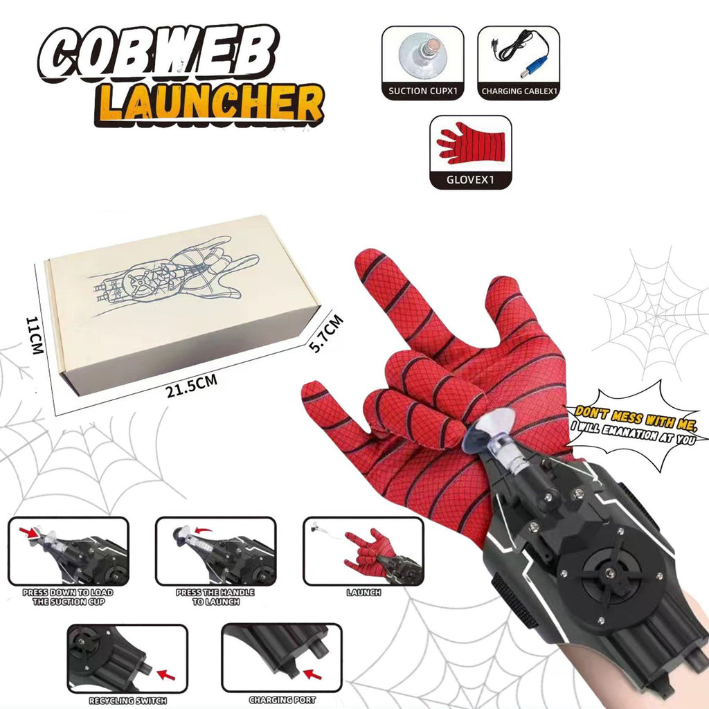 Cross-border Spider Web Spinner Electric Launcher Glove Shooting Web Spinner