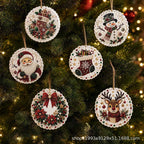 6PCS Christmas Wooden Ornaments