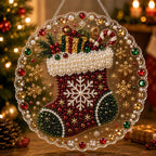 New 5D diamond painting pendant, Christmas holiday ornament, diamond painting pendant
