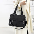 Lightweight casual tote bag, large-capacity commuter shoulder canvas bag, fashionable Oxford cloth large bag, nylon handbag
