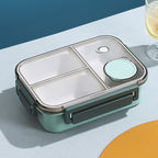 High-quality stainless steel divided lunch box, stylish plastic lunch box for students, salad box, microwaveable bento box for office workers.