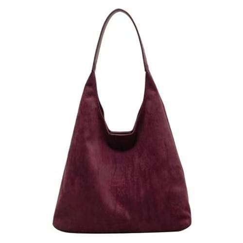 Casual commuter large capacity women's bag 2026 new autumn and winter suede tote bag niche versatile shoulder bag
