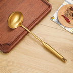 304 Stainless Steel Spatula, Ladle, Kitchen Utensils, Stainless Steel Pot Spatula, Hot Pot Strainer, Kitchen Special, Gold Gift Set