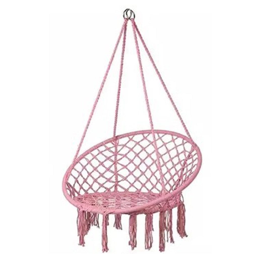 Nordic style tassel hanging chair hand-woven hanging basket cotton rope swing