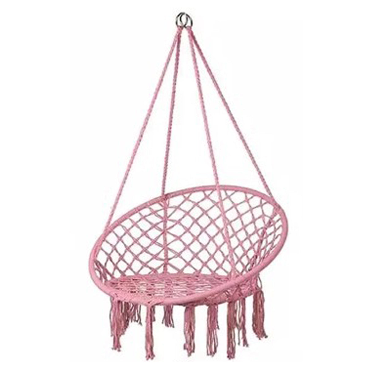 Nordic style tassel hanging chair hand-woven hanging basket cotton rope swing