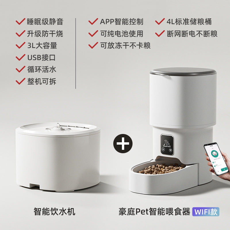 Automatic pet feeder for  pets.