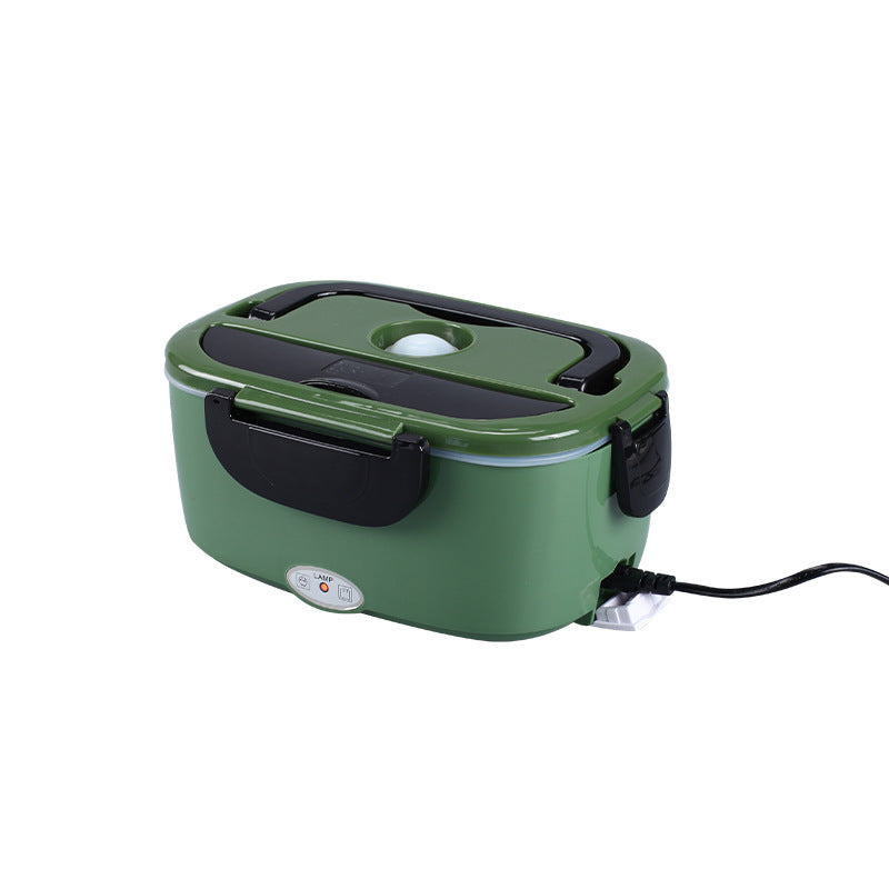 High-power, fast-heating electric lunch box, suitable for both home and car use, stainless steel multi-layer inner liner for insulation.