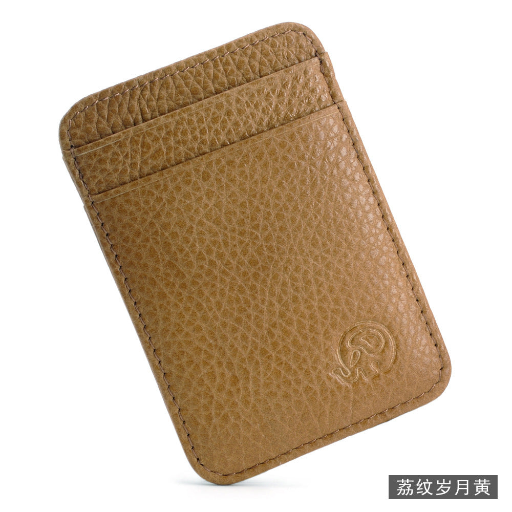 Small round elephant business card holder, card holder, foreign trade bank card holder, top-grain cowhide leather bag, 5-card holder, exquisitely supplied.