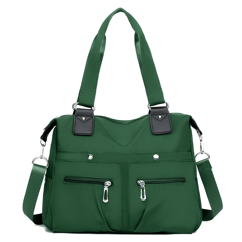 Lightweight casual tote bag, large-capacity commuter shoulder canvas bag, fashionable Oxford cloth large bag, nylon handbag