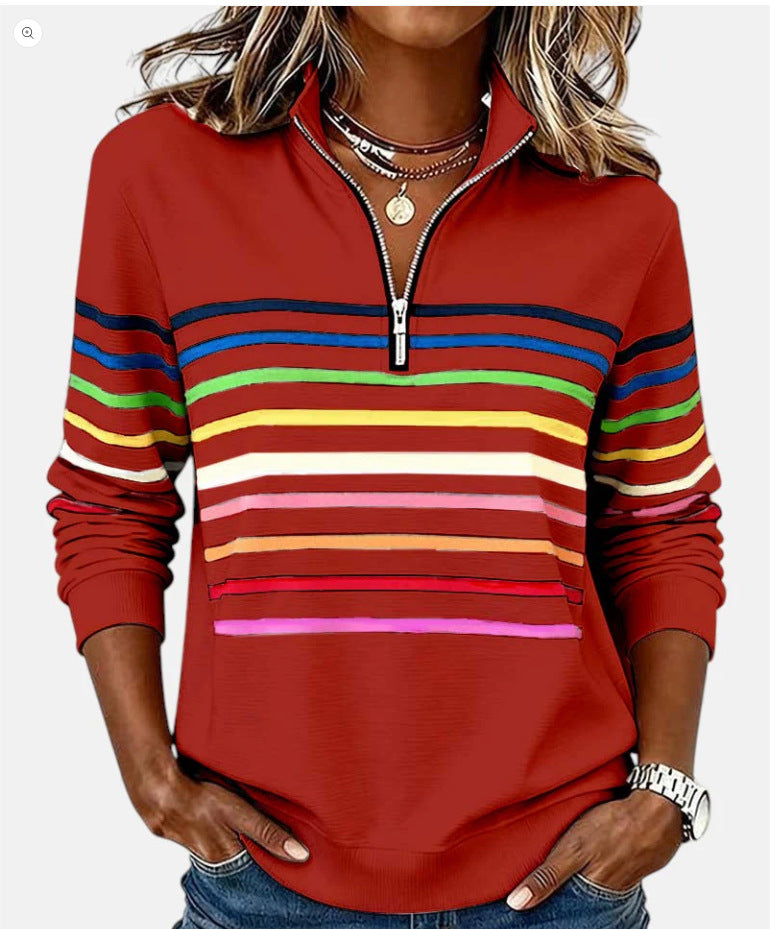 2026 Autumn/Winter Half-Zip Hoodie Women's Top