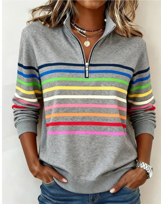 2026 Autumn/Winter Half-Zip Hoodie Women's Top