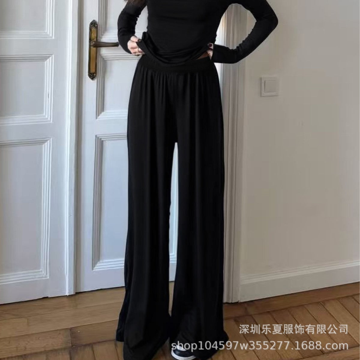 2026 Autumn/Winter Comfortable Solid Color Long-Sleeved Pants Casual Home Wear Set