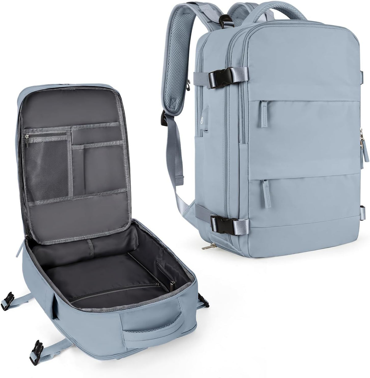 Large capacity travel bag double zipper leisure backpack