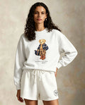 2026 Autumn/Winter Cross-Border Classic Cartoon Luggage Bear Print Casual Classic Hoodless Sweatshirt
